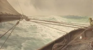 Brokman Henry Prints: Stern of the Alda, rough seas, 1905. Creator: Henry Brokman