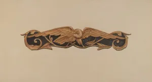 Stern Carving: Spread Eagle, 1935/1942. Creator: Flora Merchant Stern Carving: Spread Eagle, 1935/1942. Creator: Flora Merchant