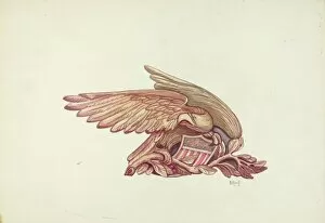 Bird Of Prey Collection: Stern Ornament, c. 1940. Creator: L. B. Hartman