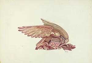 Shield Collection: Stern Ornament, c. 1940. Creator: L. B. Hartman