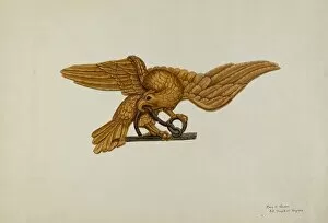 Trapped Collection: Stern Piece: Eagle, c. 1939. Creator: Mary E Humes