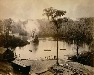Barker Collection: Stern-Wheeler Arriving at Silver Springs, Florida, after an Overnight Run up the St. John