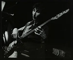 Electric Bass Prints: Steve Cook playing bass guitar at The Stables, Wavendon, Buckinghamshire. Artist