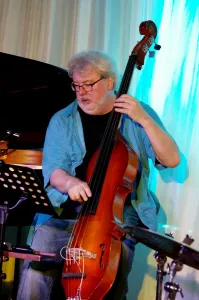 Steve Prints: Steve Rodby, Watermill Jazz Club, Dorking, Surrey, 2nd August 2016. Artist: Brian O Connor