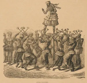 Stilts Prints: Stick Dancers from Hagenbeck's World Renowned Ceylonese Exhibition