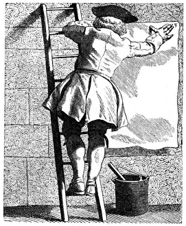 Bouchardon Prints: Bill Sticker, 1737-1742. Artist: Bouchardon