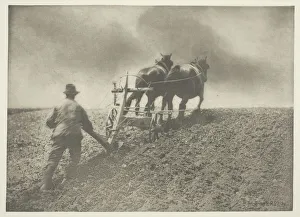A Stiff Pull, (Suffolk), c. 1883 / 87, printed 1888. Creator: Peter Henry Emerson
