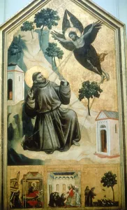 St Francis Of Prints: Stigmatisation of St Francis 1300. Artist: Giotto