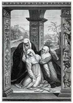 Stigmata Prints: Stigmatization of Saint Catherine of Siena, 1870