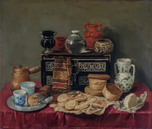 Meal Prints: Still-Life with an Ebony Chest, 1652. Creator: Antonio Pereda y Salgado