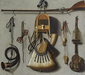 Still-Life with Hunting Equipment. Artist: Leemans, Johannes (1633-1688)