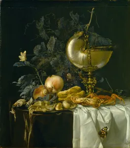 Fruits Prints: Still-Life with Nautilus Cup. Artist: Aelst, Willem, van (1625- after 1683)
