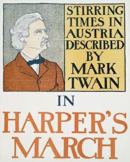 Clemens Samuel Langhorne Prints: Stirring Times in Austria Described by Mark Twain in Harper's March