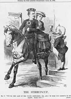 Mr Punch Gallery: The Stirrup-cup, 1882. Artist: Joseph Swain