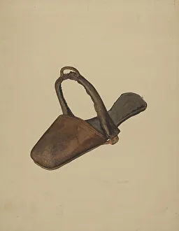Stirrups Prints: Stirrup Shoe, c. 1942. Creator: Irving L. Biehn