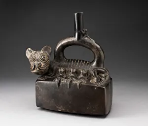 Stirrup-Spout Vessel Depicting a Puma with Suckling Cubs, A.D. 1100/1470 Stirrup-Spout Vessel Depicting a Puma with Suckling Cubs, A.D. 1100/1470