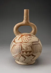 Stirrup Spout Vessel with Fineline Bird Warrior Motifs, 100 B.C./A.D. 500 Stirrup Spout Vessel with Fineline Bird Warrior Motifs, 100 B.C./A.D. 500