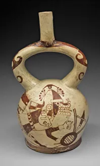 Stirrup Spout Vessel with Fineline Warrior Fox Motifs, 100 B.C./A.D. 500 Stirrup Spout Vessel with Fineline Warrior Fox Motifs, 100 B.C./A.D. 500