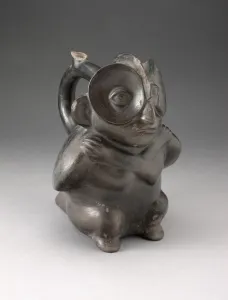 Stirrup Spout Vessel in the Form of a Anthropomorphic Owl, 100 B. C. / A. D. 500