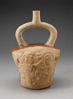 Andean Gallery: Stirrup Vessel Incised with Supernatural Battle Scene, 100 B.C. / A.D. 500