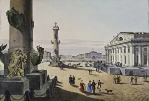 Admirality Gallery: Stock exchange and Admirality in St. Petersburg, First half of the 19th cent