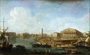 Alexeev Collection: Stock Exchange and Admiralty as seen from the Peter and Paul Fortress, St Petersburg, 1810