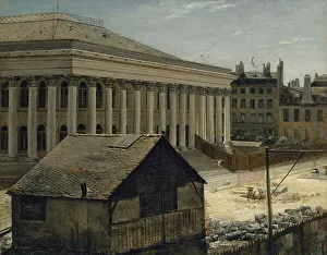 Bourse Prints: The Stock Exchange under construction, c1820. Creator: Etienne Bouhot