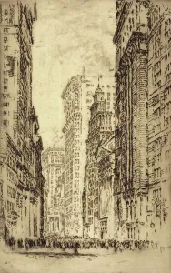 Pennell Joseph Prints: The Stock Exchange, New York, 1904. Creator: Joseph Pennell