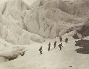Photograph Album Prints: On the Stocking Glacier, Mt Cook district