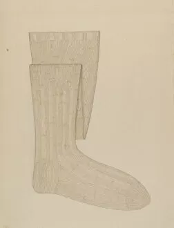 Sock Collection: Stockings, 1935 / 1942. Creator: Sylvia DeZon