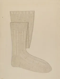 Sock Collection: Stockings, 1935 / 1942. Creator: Sylvia DeZon