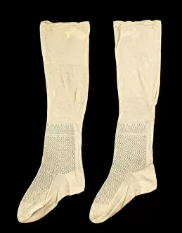 Stockings Collection: Stockings, American, 1850-60. Creator: Unknown