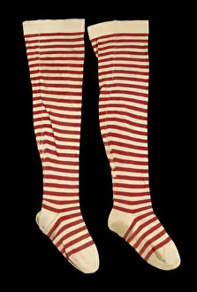 Stockings Collection: Stockings, American, 1850-70. Creator: Unknown