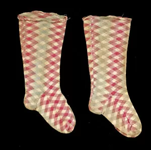 Images Dated 1st March 2021: Stockings, American, 1860-70. Creator: Unknown