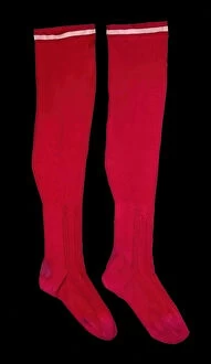 Stockings Collection: Stockings, American, 1870-90. Creator: Unknown