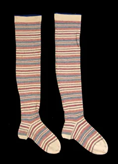 Stockings Collection: Stockings, American, third quarter 19th century. Creator: Unknown