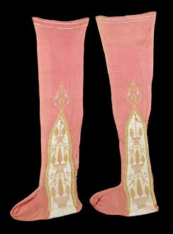 Images Dated 1st March 2021: Stockings, British, first quarter 19th century. Creator: Unknown