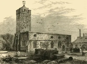 Hackney Collection: Stoke Newington Church, 1750, (c1876). Creator: Unknown