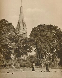 Hackney Collection: Stoke Newington in Summer-Time: The Bowling Green at Clissold Park, c1935. Creator