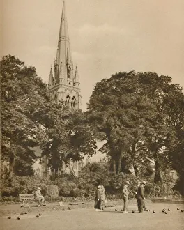Spire Prints: Stoke Newington in Summer-Time: The Bowling Green at Clissold Park, c1935. Creator