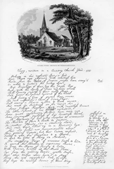 St Giless Church Prints: Stoke Poges Church, Buckinghamshire, c1750, (1840). Artist: C J Smith