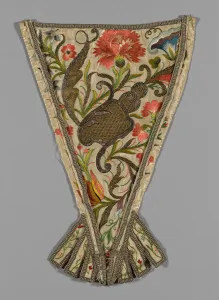 Silver Thread Prints: Stomacher, France, 18th century. Creator: Unknown