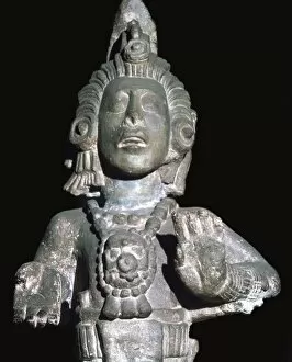 Vibrant Collection: Stone bust of the Maize God, Maya, Copan, Honduras, Late Classic period, c600-c800