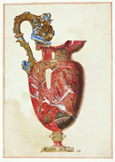 Complex Prints: Stone Ewer with Ornate Handle, n.d. Creator: Giuseppe Grisoni