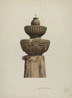 Noble Prints: Stone Fountain, 1939. Creator: Raymond E. Noble
