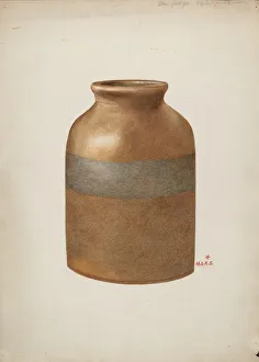 Stottlemeyer Margaret Prints: Stone Fruit Jar, 1935 / 1942. Creator: Margaret Stottlemeyer