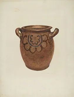 Colour Scheme Prints: Stone Jar, c. 1940. Creator: Marin J. Bright