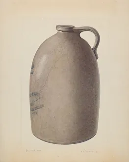 Shurtliff Collection: Stone Jug, c. 1937. Creator: Wilford H. Shurtliff