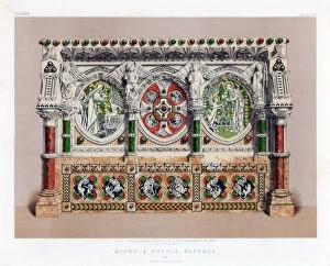 Altar Screen Gallery: Stone and Marble Reredos, 19th century.Artist: John Burley Waring