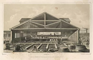 Builders Collection: Stone Masons Workshop (From: The Construction of the Saint Isaacs Cathedral), 1845